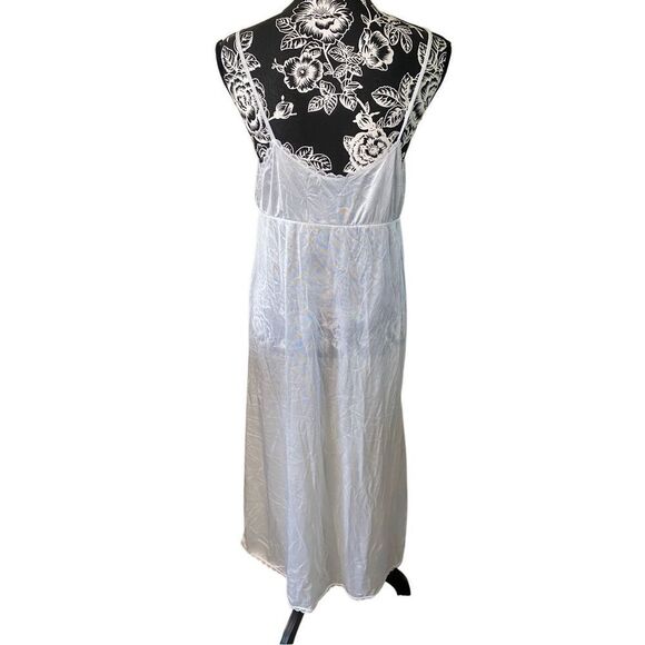 Vintage Delicates Night Slip Gown Coquette Cottage Sheer Bridal Sexy Sleep - Picture 2 of 14